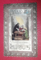 Rare Canivet Ancien  Image Religieuse - INTERIEUR DE NAZARETH   - 7 X 11 Cm. Argenté  1831 - Santini