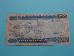 50 Fifty NAIRA - 1991 - F/76 132780 ( For Grade See SCANS ) Circulated ! - Nigeria
