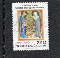 1989 Vaticano - 6° Cent. Della Visitazione - Gebraucht