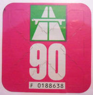 Autobahnvignette Schweiz 1990 - Number Plates