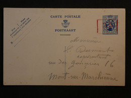 BI 17  BELGIQUE BELLE CARTE  ENTIER   1896 MONT ++PAS COURANT  ++AFFR. ROUGE INTERESSANT - Other & Unclassified