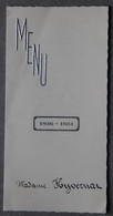 Menu 1951 - Menus