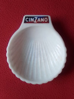 ANTIGUO CENICERO OLD ASHTRAY CENDRIER Aschenbecher PORTACENERE CINZANO, BEBIDA..EN FORMA DE CONCHA SHELL COQUILLE VER... - Andere & Zonder Classificatie