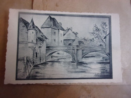 ♥️  23 Creuse Voyagee AUBUSSON DESSIN SIGNE CP 1900 - Aubusson