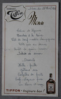 Menu 1957 (publicité Cognac Tiffon) - Menus