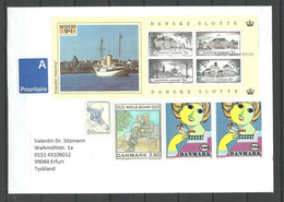 DENMARK 2020 Cover To Germany With Many Nice Stamps O Porto Kontrolleret - Briefe U. Dokumente