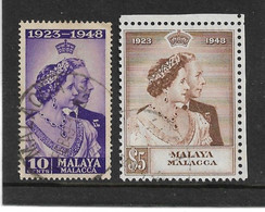 MALACCA 1948 SILVER WEDDING SET FINE USED Cat £51.75 - Malacca