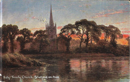 STRATFORD UPON AVON, Holy Trinity Church (Publisher - S Hildesheimer) Date - January 1907, Used - Stratford Upon Avon