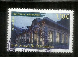 Musée De L'Electricité à Andorre. émission 2014 , Un Timbre Oblitéré, 1 ère Qualité, Cachet Rond. - Used Stamps