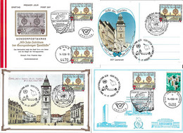 2236m: Österreich 1986, Georgenberger Handfeste, Wappen Heraldik 4470 Enns, Leopold V., Div. Stempel Auf FDCs/ MKs - Enns