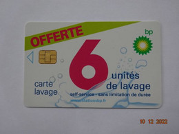 CARTE A PUCE CHIP CARD LAVAGE AUTO BP OFFERTE 6 UNITES - Colada De Coche