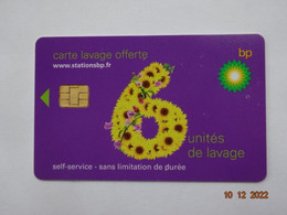 CARTE A PUCE CHIP CARD LAVAGE AUTO BP OFFERTE 6 UNITES - Car-wash