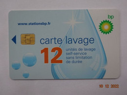 CARTE A PUCE CHIP CARD LAVAGE AUTO BP 12 UNITES - Car Wash Cards