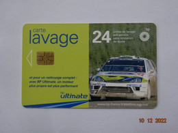 CARTE A PUCE CHIP CARD LAVAGE AUTO BP 24 UNITES AUTO AUTOMOBILE FORD RALLYE - Lavage Auto