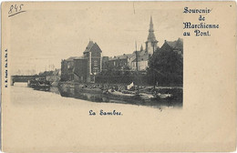 Marchienne-au-Pont   * Souvenir De Marchienne Au Pont  -  La Sambre  (Nels, 3)   Peniche - Charleroi