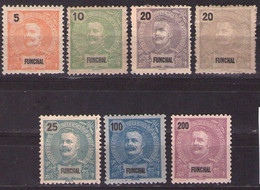 FUNCHAL 1897 LOT King Carlos Mouchon  MH* - Funchal