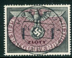 GENERAL GOVERNMENT 1940 Official Large Format 1 Zl. Used.   Michel Dienst 13 - Generalregierung