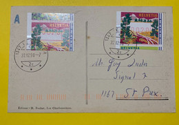 18631 - Rare Automate No 12 Décalage Et Chiffres En Rouge Le Sentier 22.12.1998  Sur Carte Postale Voir Description - Automatic Stamps