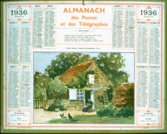 ALMANACH DES POSTES ET DES TELEGRAPHES De 1936 - Tamaño Grande : 1921-40