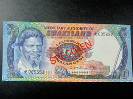 ESWATINI SWAZILAND P 4 1974 10 EMALANGENI UNC SC NUEVO SPECIMEN - Swaziland