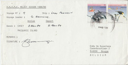 AAT Casey Ship Voyage  Lady Franklin From Casey To Macquerie Island  Signature  Ca 2 MAR 1989  (CA189) - Lettres & Documents