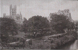 BATH, The Abbey From The Bridge (Publisher - Tuck Silverette) Date -Unknown, Unused - Bath