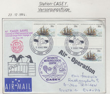 AAT Casey Flight Delivery Casey Davis  "Buildingstone"  Ca 23 DEC 1994  (CA189A) - Lettres & Documents