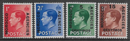 Great Britain 1936 Post Offices Abroad Morocco Edward VIII 4val Mi N.75-76,143,145 MH * - Nuovi