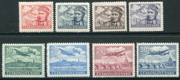 CZECHOSLOVAKIA 1946 Airmail Definitive MNH / **.  Michel 493-500 - Nuevos