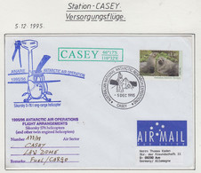 AAT Casey Heli Flight (Sikorsky S-76) From Casey To Law Dome  Ca Casey 5 DEC 1995 (CA190) - Lettres & Documents