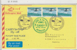 AAT Casey Heli Flight Casey Ice Edge Fly-off  Ca Casey 12 NOV 1995 (CA190A) - Briefe U. Dokumente