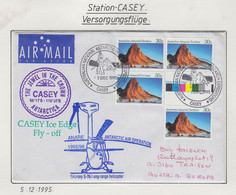 AAT Casey Heli Flight  (Sikorsky S-76)Casey Ice Edge Fly-off  Ca Casey 5 Dec 1995 (CA190B) - Covers & Documents