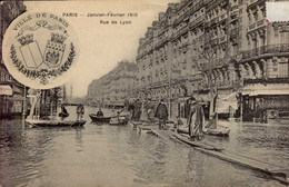 PARIS      ( 75 )     JANVIER - FEVRIER 1910 . RUE DE LYON - Floods