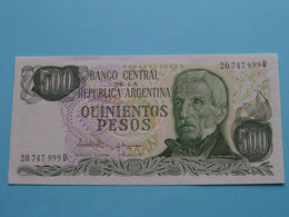 500 Quinientos Pesos ( Voir / See > Scans ) UNC ! - Argentine