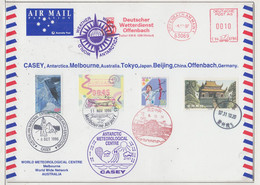 Flight Casey, Melbourne, Tokyo, Beijing, Offenbach 1996/1997,(CA192B) - Covers & Documents