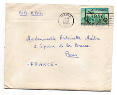 USA--1959--Lettre De MEDIA  ( Pa) Pour PARIS (France) ....tp Seul Sur Lettre  ....cachet - Brieven En Documenten