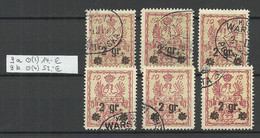 POLEN Poland 1916 Stadtpost Warschau Lot From Michel 9 A & 9 C O - Usati