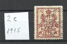 POLEN Poland 1915 Stadtpost Warschau Michel 2 C O - Used Stamps