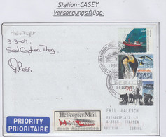 AAT Casey Antarctic Flight Seal Capture Program 3.3.2007 Signature Ca Casey 30 OCT 2007 (CA195) - Lettres & Documents