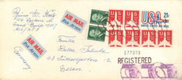 UNITED STATES - 1972 - REGISTERED STAMPS COVER TO GERMANY. - 1961-80