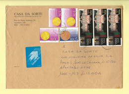 TIMBRES- BRIEFMARKEN- STAMPS - MARCOPHILIE - LETTRE POSTE BLEU - PORTUGAL - TIMBRES DIVERS (MONNAIE EURO 2002 ET AUTRES) - Lettres & Documents