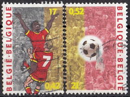 BELGIUM 2943-2944,used,football - Used Stamps