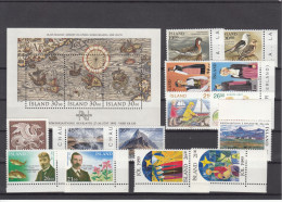 Iceland 1989 - Full Year MNH ** - Komplette Jahrgänge