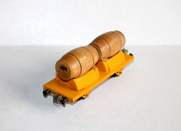 LR LOUIS ROUSSY - WAGON TONNEAU FOUDRE EN BOIS, A ESSIEUX, ECH:O MINIATURE TRAIN - MODELISME FERROVIAIRE (2811.39) - Güterwaggons