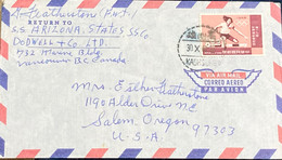 CHINA TAIWAN 1960, COVER USED TO USA ,OLYMPIC,TABLE TENNIS,SPORT ,GAME ,KAOHSIUNG TOWN CANCEL. - Covers & Documents