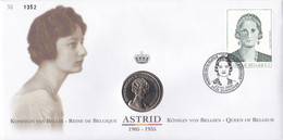 15 2879  NS FDC 1352  Belgique  Numisletter  Royal Dynastie Couronne Reine Astrid 3520 Zonhoven 22-1-2000 - Numisletters