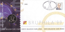 15 2840  NS FDC 2484  Belgique  Numisletter  Royal Dynastie Couronne Roi Albert II Brussel 1020 Bruxelles 1-10-1999 - Numisletter