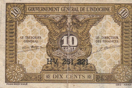 GOUVERNEMENT GENERALE DE L'INDOCHINE - DIX CENTS - Sonstige – Asien