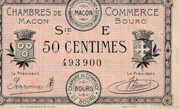 Billet De Nécessité - CHAMBRES DE COMMERCE De MACON Et De BOURG - 50 CENTIMES 1920 - Other - Asia