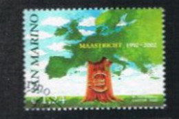 SAN MARINO - UN 1872   -  2002 TRATTATO DI MAASTRICHT    - USED° - Gebraucht